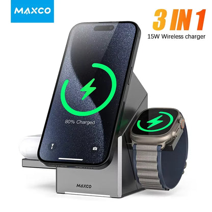 3 in 1 Magic Wireless Charger Cube