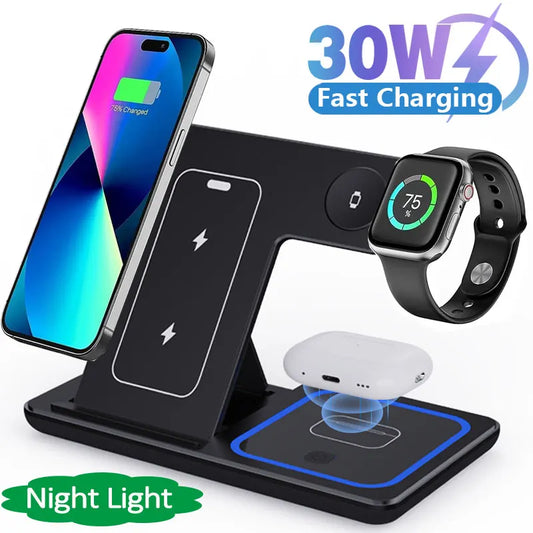 3 in 1 Foldable Wireless Charger Stand