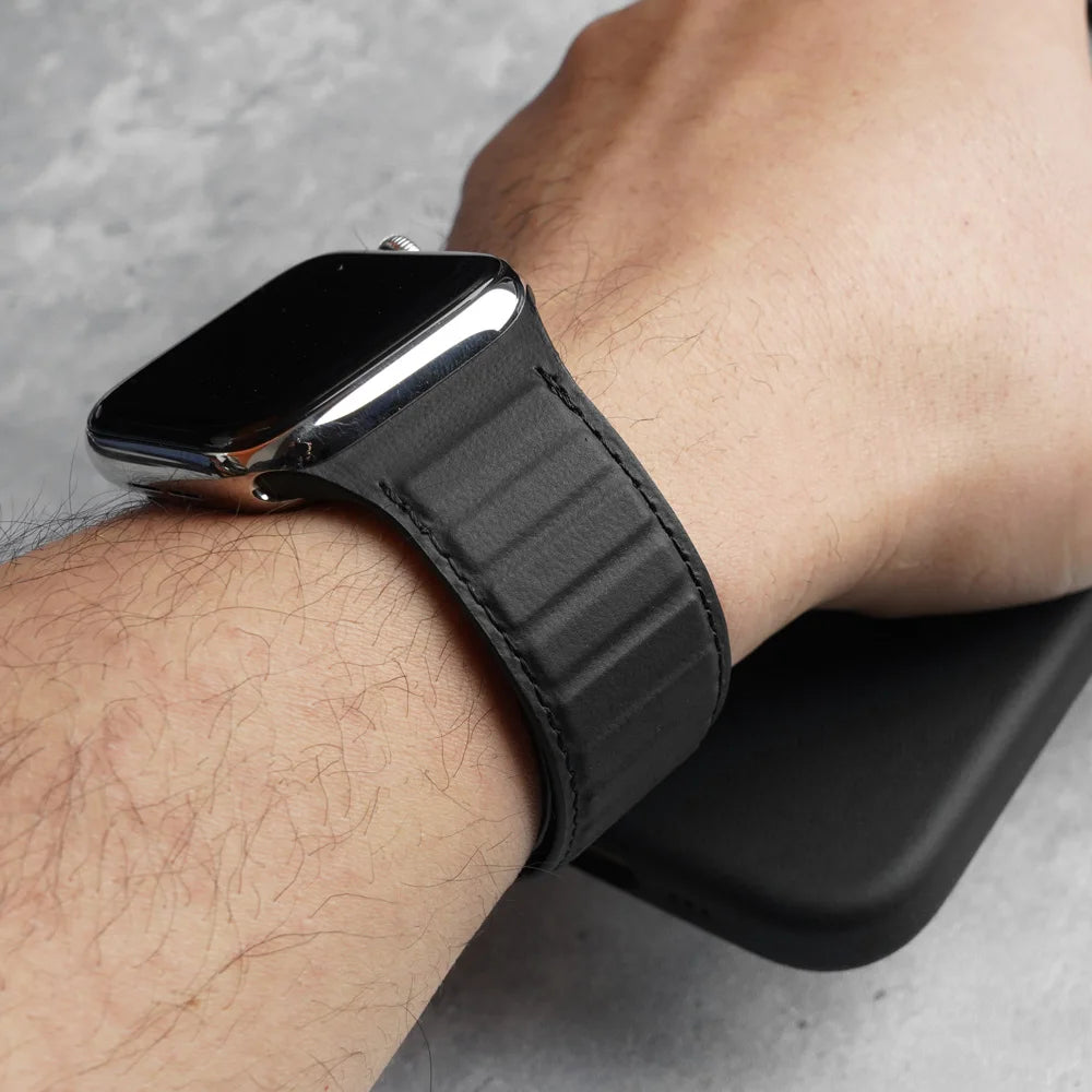 Magnetic Nappa Genuine Strap for Apple Watch