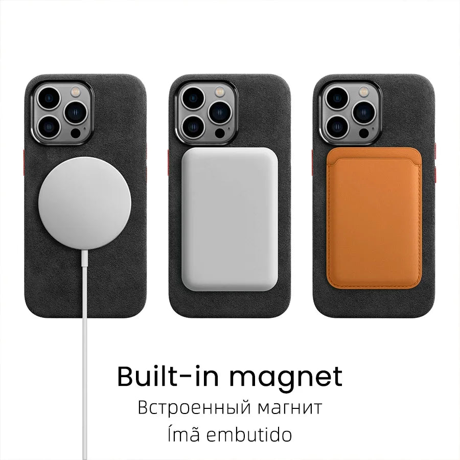 Magnetic ALCANTARA Case for iPhone