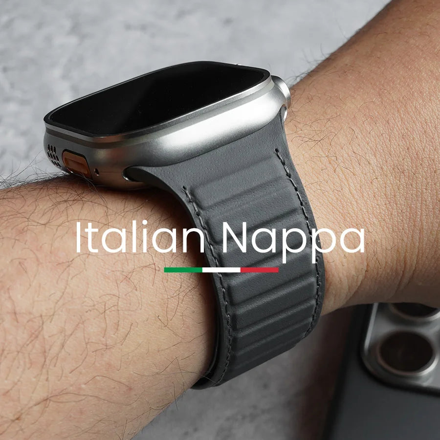 Magnetic Nappa Genuine Strap for Apple Watch